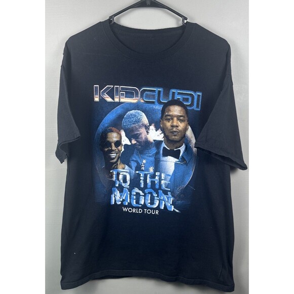 Kid Cudi World Tour Men's Large Black Shirt 2023 Concert Tour Tee - Picture 1 of 5